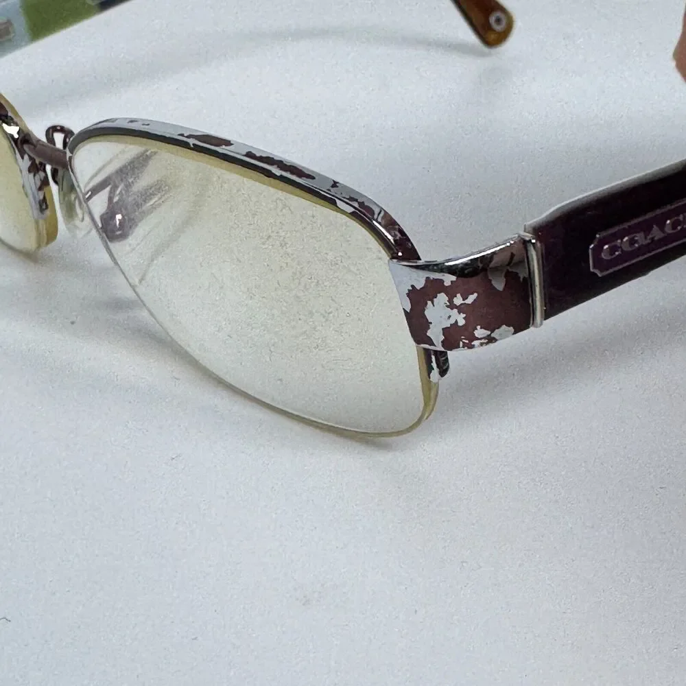 Coach HC‎ 5004 Bettie 9032 Purple 51-16-135 Half Rim Eyeglasses Womens H15982